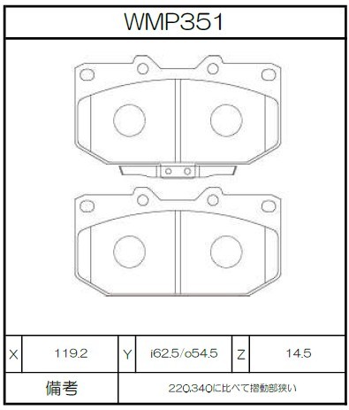 [WMP351-WR15] Winmax Brake Pads WR15 Compound