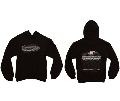 [WW6963M] Wiseco Team Hoodie (skully piston rear, black, dry blend)